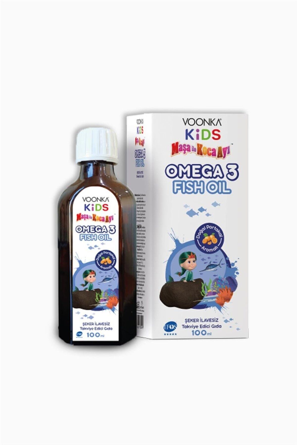 Voonka Kids Omega 3 Fish Oil Maşa Ve Koca Ayı 100ml